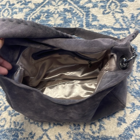 Sorial gray Suede slouch bag - Picture 9 of 14